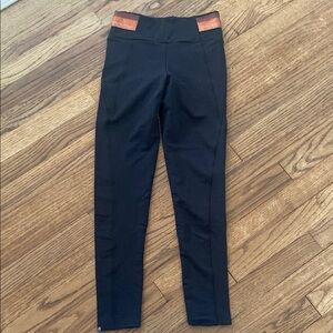 Cyclebar Rose Gold Metallic Black Leggings